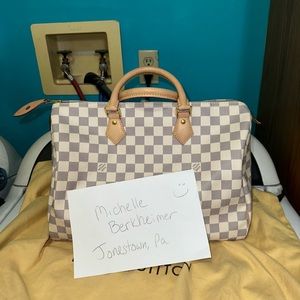 Louis Vuitton speedy 35 Damier azur